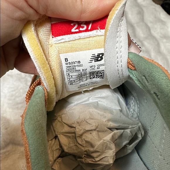 New Balance Mint Green and Tan Sneakers - Picture 4 of 5